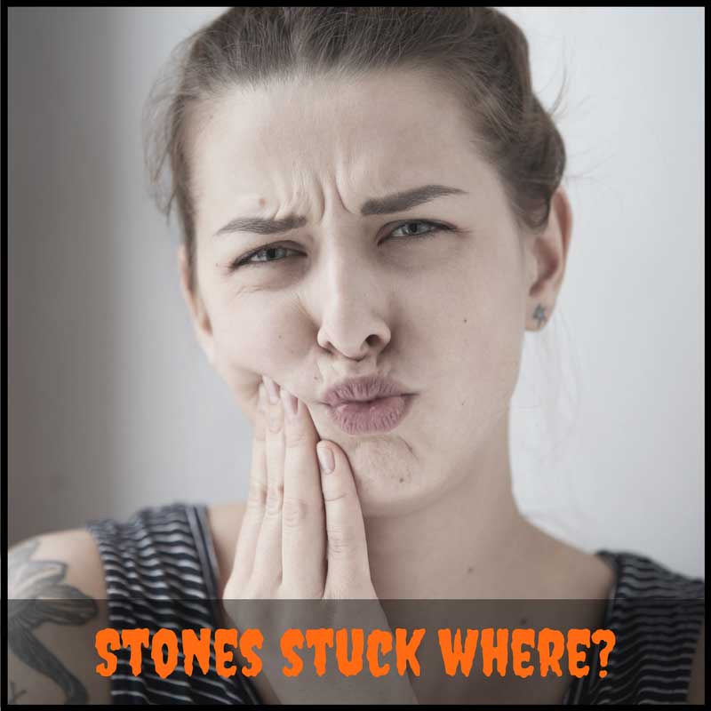 stones stuck where